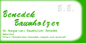 benedek baumholzer business card